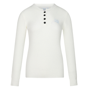 LK STORE LKOD秋冬新款毛衣亨利领刺绣字母针织衫辣妹美式长袖