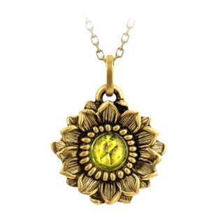 MONOLOGUE独白大英博物馆万物共生向日葵橄榄石黄金吊坠MR1405礼