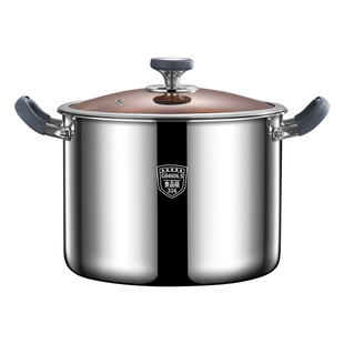 无铆钉防烫316不锈钢特高汤锅大容量加厚加深家用大号卤肉炖煮锅