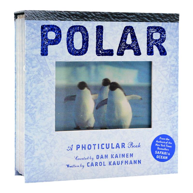 光与影视觉书系列极地 会动的3D图片书 Polar A Photicular Book 英文原版绘本 光影动画书在极地英文版 纽约时报畅销书