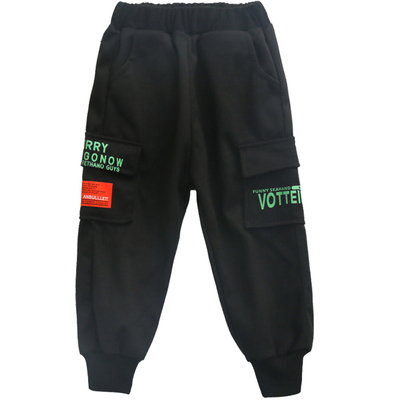 男童加绒裤子加厚工装裤外穿棉裤