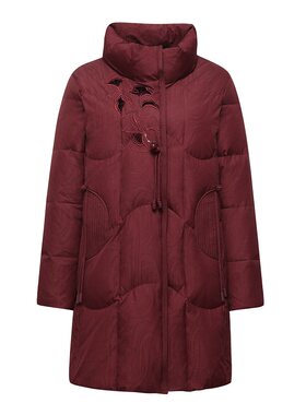 恒源祥品牌妈妈羽绒服女款中老年女装冬季立领中长款冬装加厚外套