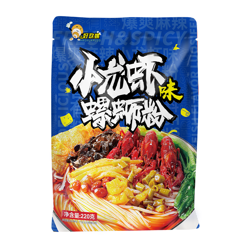 好欢螺螺蛳粉柳州特产小龙虾味螺丝粉番茄牛腩花甲方便速食螺狮粉