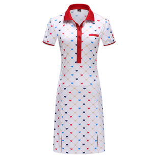 高尔夫服装女士短袖连衣裙韩版修身golf女装春夏套装运动球服包邮