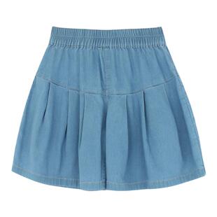 大耳象女童纯色牛仔裙裤夏季新款纯色女宝宝下装