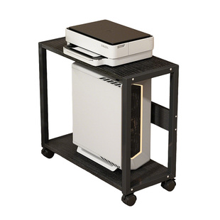 台式电脑主机移动托架双层置物架打印机支架家用办公室机箱放置架