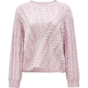 ONLY奥莱2025秋冬新款慵懒随性保暖麻花编织宽松针织衫女