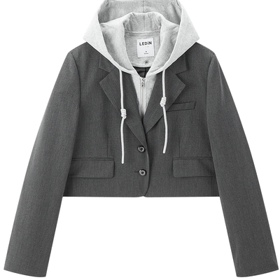 【商场同款】乐町两件套休闲感西装通勤百搭肌理感外套C2BAF3326