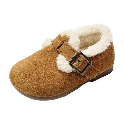 奇诺鼠美拉德风保暖男女童学步鞋