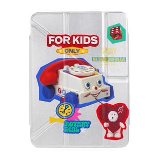 PaPaPa制造局 [小汽车积木]原创银色平板保护套防弯防磕碰三折Y折iPad2025保护套新款iPad11保护壳11寸笔槽