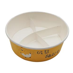 小食拼盘炸鸡薯条鸡块打包圆盒小吃纸盒外卖盒子鸡翅包邮支持定制