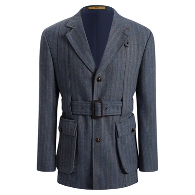 平圆方中人字纹诺福克夹克外套男