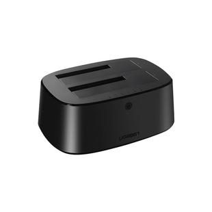 绿联硬盘座3.5/2.5英寸移动硬盘盒底座机械硬盘外接盒读取双盘位