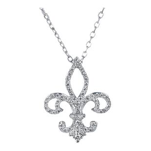 LS王后鸢尾花项链女轻奢小众纯银镀黄金色镶钻皇冠锁骨链燕尾花潮