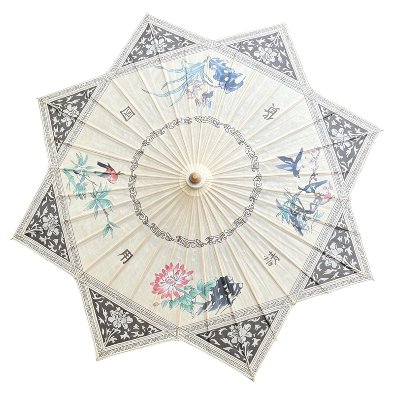八角石鼓油纸伞防雨防晒晴雨两用舞蹈拍摄道具中国风古典古风手工