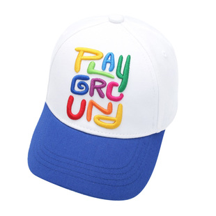 宝宝帽子白色个性可爱洋气女童鸭舌帽男童3D刺绣棒球帽超萌秋季潮