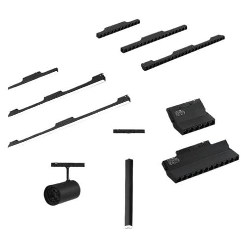 磁吸轨道灯嵌入式无主灯客厅护眼泛光灯无边框导轨预埋明装轨道槽