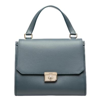 【新年礼物】BALLY巴利蓝色牛皮革女士手提包6240460