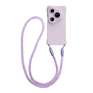 适用华为Pura90pro手机壳华为p90pro斜跨80pro+防摔80新款硅胶p60镜头全包高级感plus带长短挂绳pure可背外壳