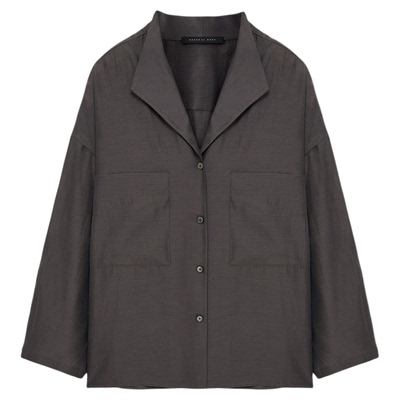 RODERICWONG透感廓形休闲衬衫