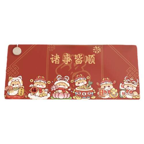 蛇年加热鼠标垫超大2025新年左开关冬天工位办公加热桌垫发热暖手垫恒温电热板学生写作业写字书桌垫键盘垫子