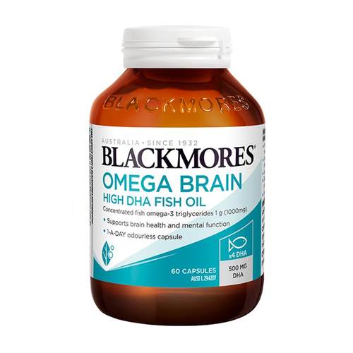 BLACKMORES澳佳宝深海脑铂金4倍鱼油omega3青少年备考dha官方澳洲