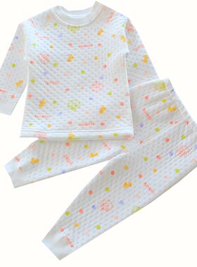 婴幼儿分体空气层小孩内衣裤套装