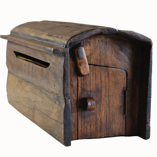 泰国创意家居壁饰家用别墅复古木质户外信箱挂墙室外防雨欧式邮箱