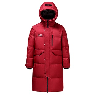 combo/康博冬季新款过膝保暖90绒情侣羽绒服加厚连帽男女同款外套