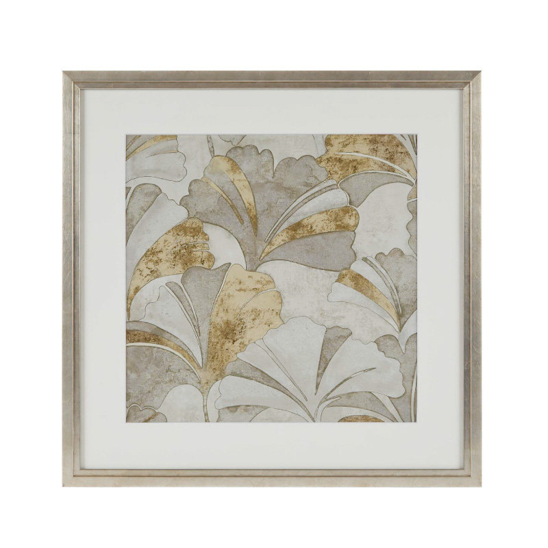 HarborHouse美式家居客厅卧室挂画墙壁装饰画鎏金银杏墙画Ginkgo