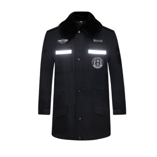 保安大衣棉服军棉大衣冬装工装冬季服装反光工作服印字冷库防寒服