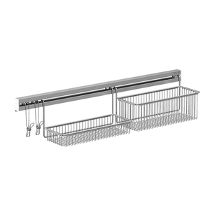 御仕家浴室不锈钢置物架免打孔墙上壁挂卫生间洗发水沐浴露淋收纳