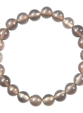 招财天然单圈转运珠子灰玛瑙时尚