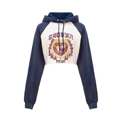 GROUNDZERO爱心印花连帽衫