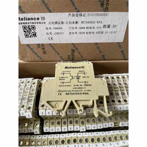 议价原装Reliance瑞联继电器 768056 RET24VDCO R20L端子式光电耦