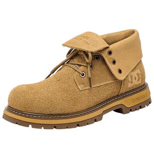 DCSHOES KRYSSA新款冬季马丁靴男翻盖短靴头层牛皮加绒靴子大黄靴