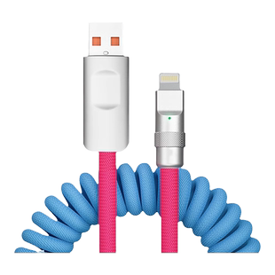 适用苹果数据线20W车载伸缩弹簧线pd27w快充线carplay螺旋11usb冲电max6s加长ipad平板iphone14手机充电线器