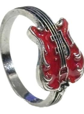 火焰吉他朋克男女戒指