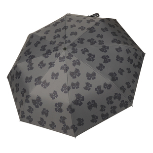 蝴蝶结雨伞女晴雨两用自动伞折叠便携小清新遮阳伞黑胶防晒太阳伞