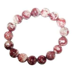 湘朱砂原石手链精美自然原矿石血砂佛珠特级鸡血石手串男女款配饰