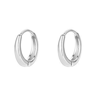 999纯银几何素圈耳环女冷淡风耳钉气质耳扣2025新款爆款耳圈耳饰