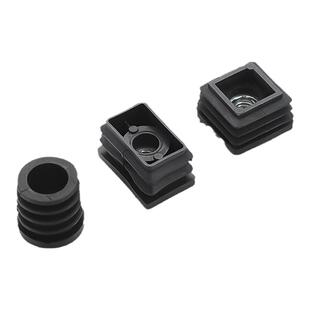 圆管方管塞带螺母堵头桌货架脚轮内塞内嵌丝扣M6M8可调节脚螺母塞