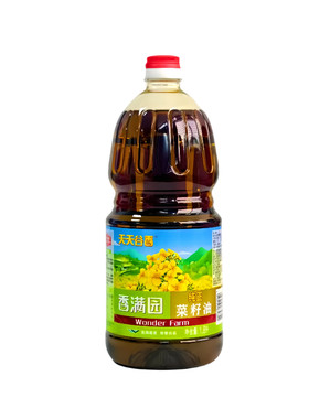 香满园菜籽油食用油天天谷香纯正1.8L小瓶装浸出家用纯菜油
