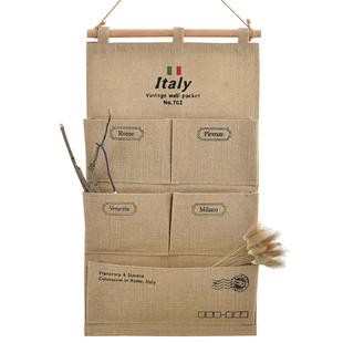 zakka收纳袋挂袋多层多兜创意宿舍杂物收纳壁挂式墙上门后挂兜