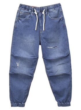 宽松束脚牛仔裤男ABLE，JEANS