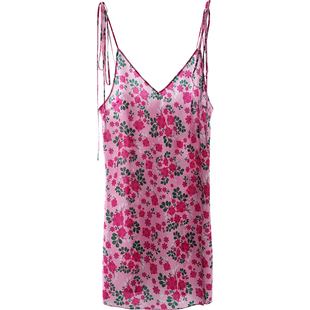 天丝印花性感吊带睡裙女夏季2023新款睡衣