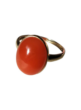 凉山南红南红玛瑙戒指黄金