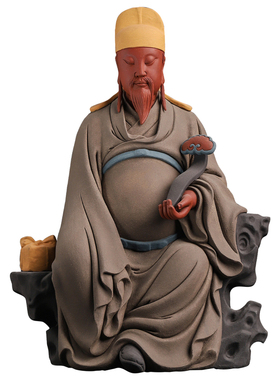张明贵大师作品陶瓷文昌帝君摆件