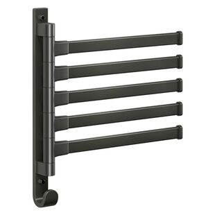 衣架收纳架免打孔旋转晾衣杆阳台家用收纳神器壁挂式挂钩粘胶承重