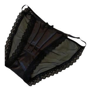 缎面一根带低腰内裤女夏季薄款网纱透气日系纯欲性感新款半透明夏